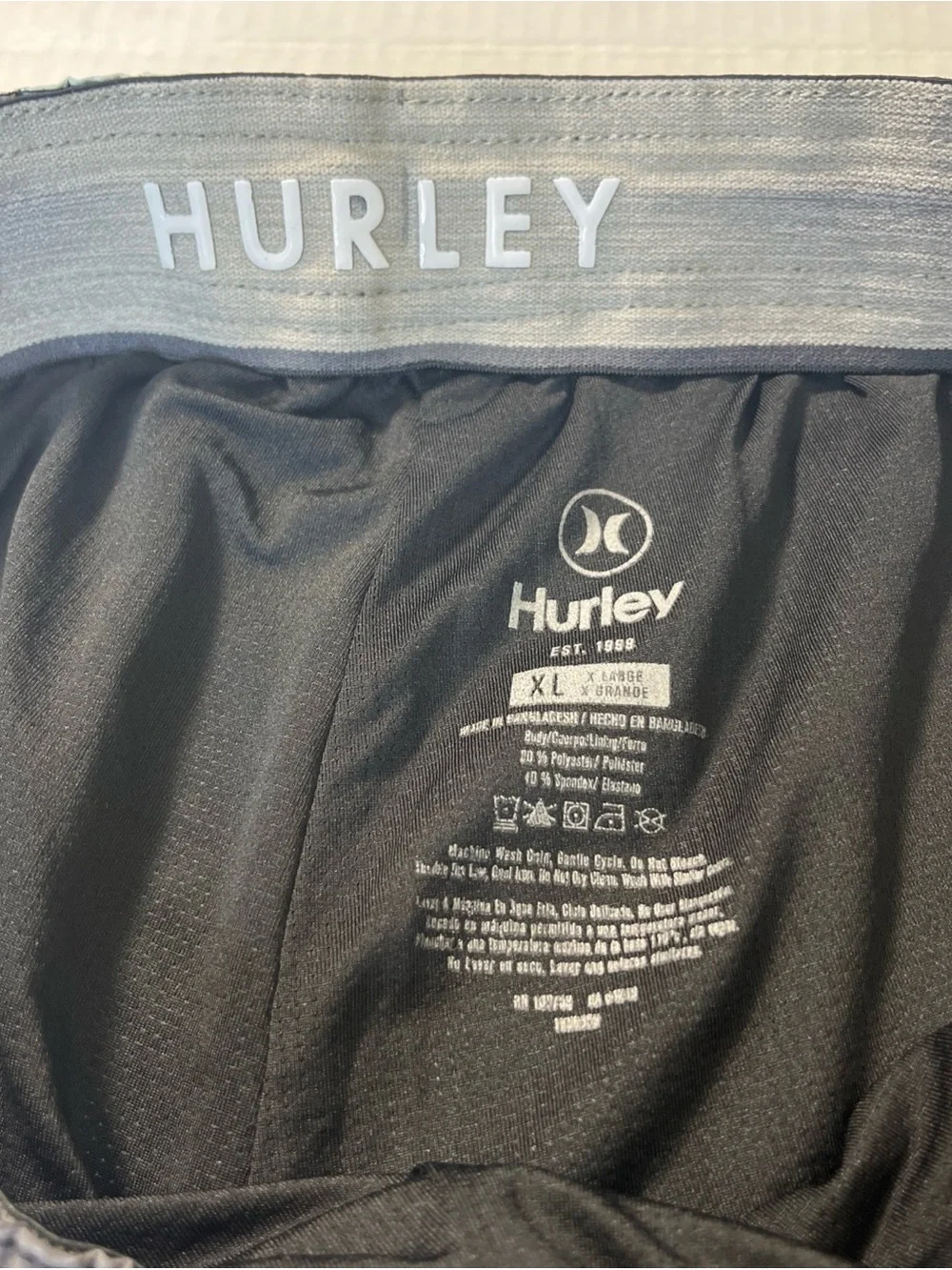 Hurley Volley Swim Trunks Mens Extra Large Hawaiian Leaves Compression